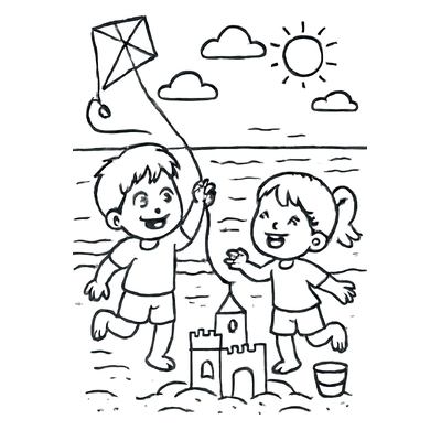Beach Landscape Coloring Pages for Kids 2026 – Beautiful Designs