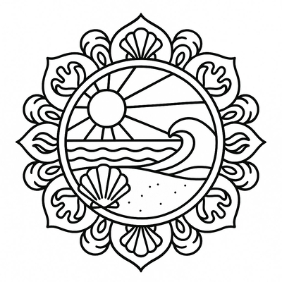 Beach Landscape Coloring Pages for Kids 2026 – Beautiful Designs