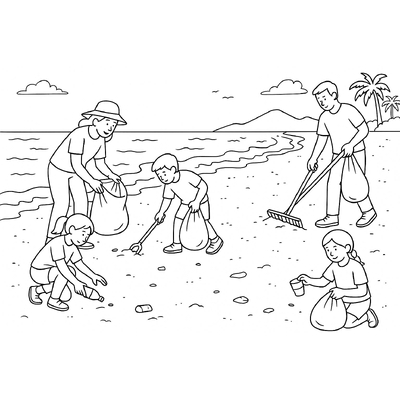 Beautiful Ocean Environmental Protection Coloring Pages for Kids 2026