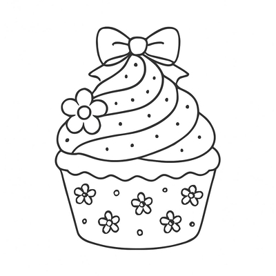 Cupcake Coloring Pages for Kids 2026