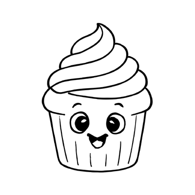 Cupcake Coloring Pages for Kids 2026
