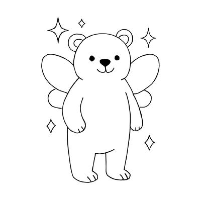 Cute Bear Coloring Pages 2026 – PDF for Kids