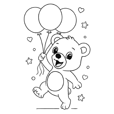 Cute Bear Coloring Pages 2026 – PDF for Kids