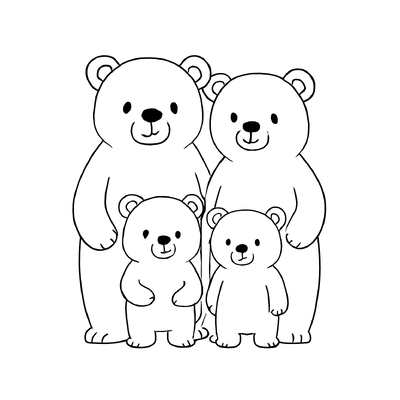 Cute Bear Coloring Pages 2026 – PDF for Kids