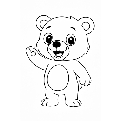 Cute Bear Coloring Pages 2026 – PDF for Kids