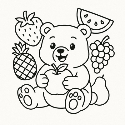 Cute Bear Coloring Pages 2026 – PDF for Kids
