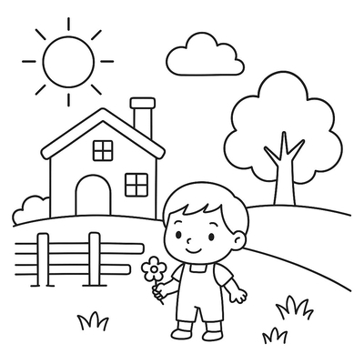 Farmer Coloring Pages for Kids 2026 – Beautiful and Easy to Download