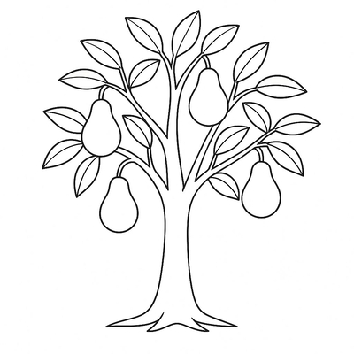Fruit Trees Coloring Pages 2026 – PDF for Kids