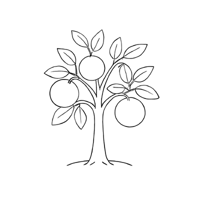 Fruit Trees Coloring Pages 2026 – PDF for Kids