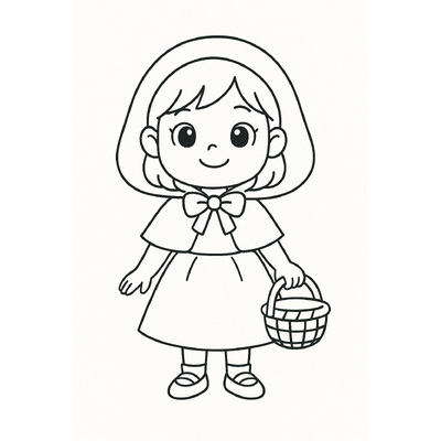 Little Red Riding Hood Coloring Pages 2026 – PDF for Kids