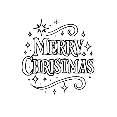 Merry Christmas Lettering Coloring Pages for Kids 2026