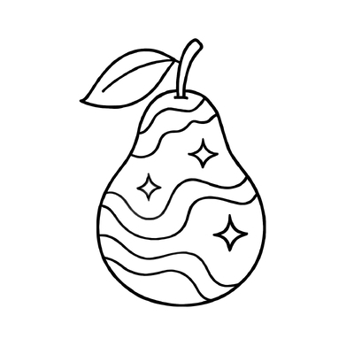 Pear Coloring Pages for Kids 2026 – Lively PDF Images
