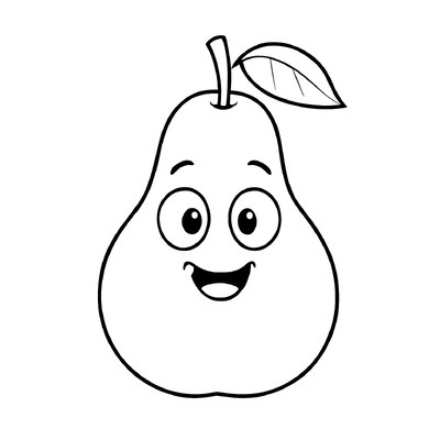 Pear Coloring Pages for Kids 2026 – Lively PDF Images