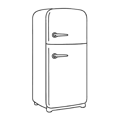 Refrigerator Coloring Pages for Kids 2026 – Free