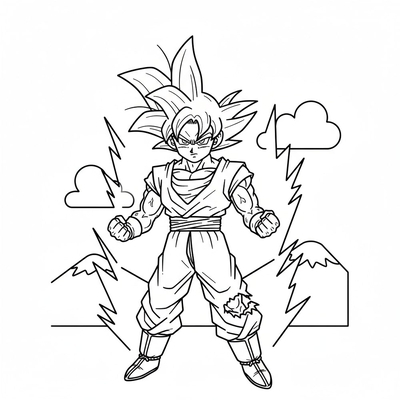 Super Cool Goku Coloring Pages – Free Printable Goku Sheets for Kids