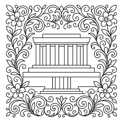 Wide Coloring Pages of Ho Chi Minh Mausoleum for Kids – Beautiful 2026