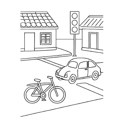 Wide Intersection Street Coloring Pages for Kids – Beautiful 2026