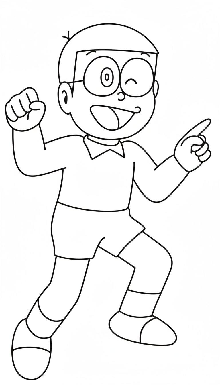 Nobita Shouts Energetically