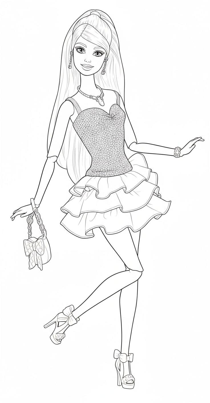Barbie Posing on High Heels
