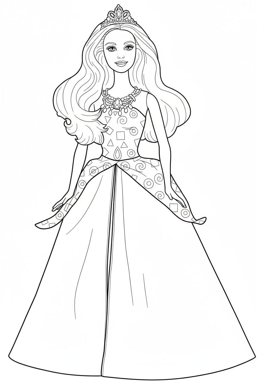 Barbie in a classic princess gown