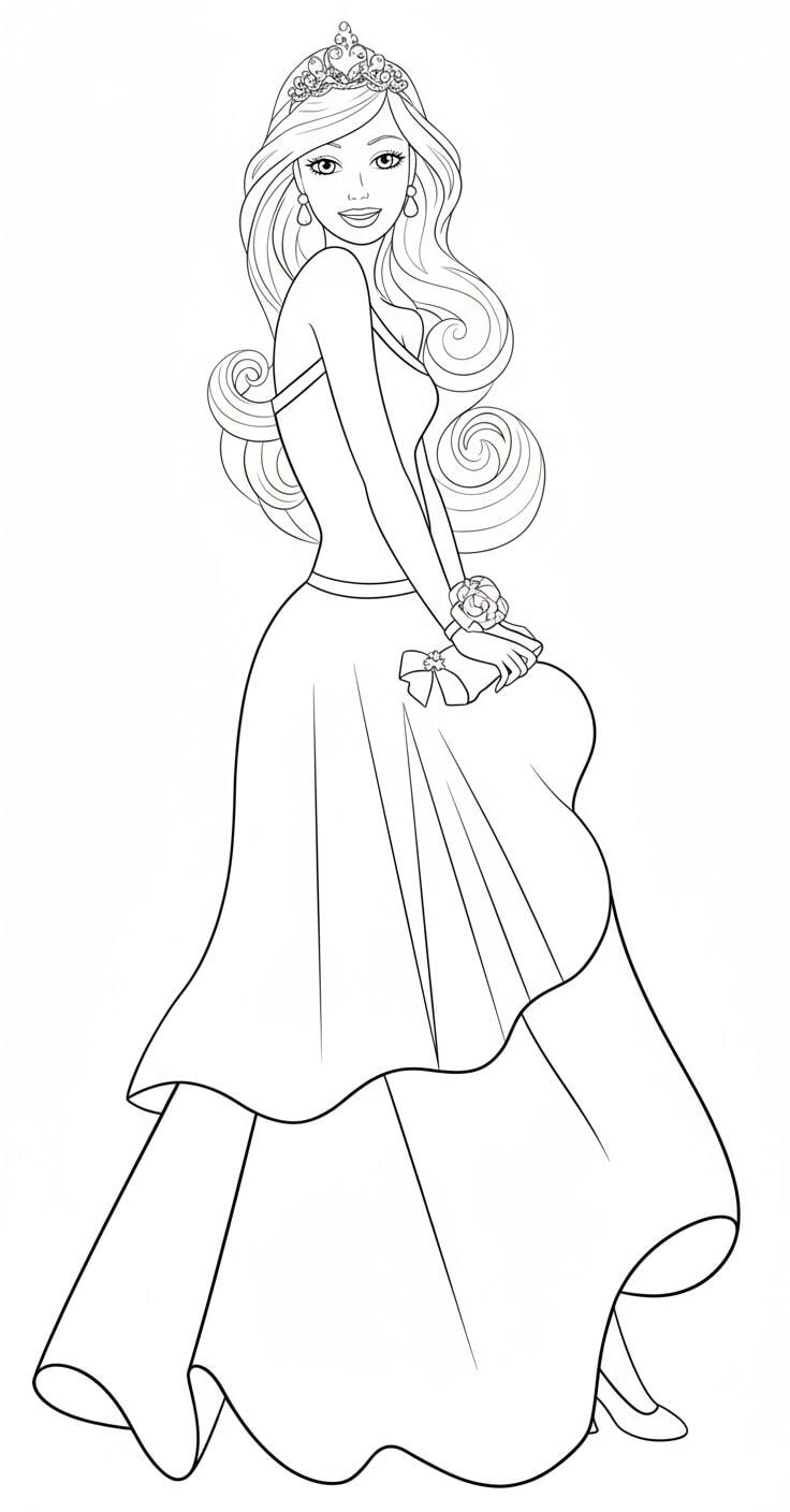 Princess Barbie in a stunning ball gown
