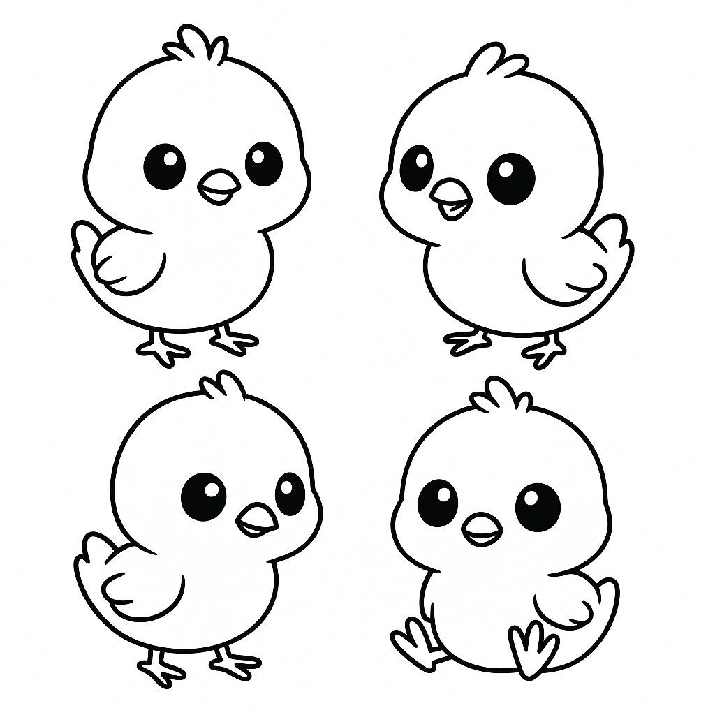 Cute Cartoon Chicks