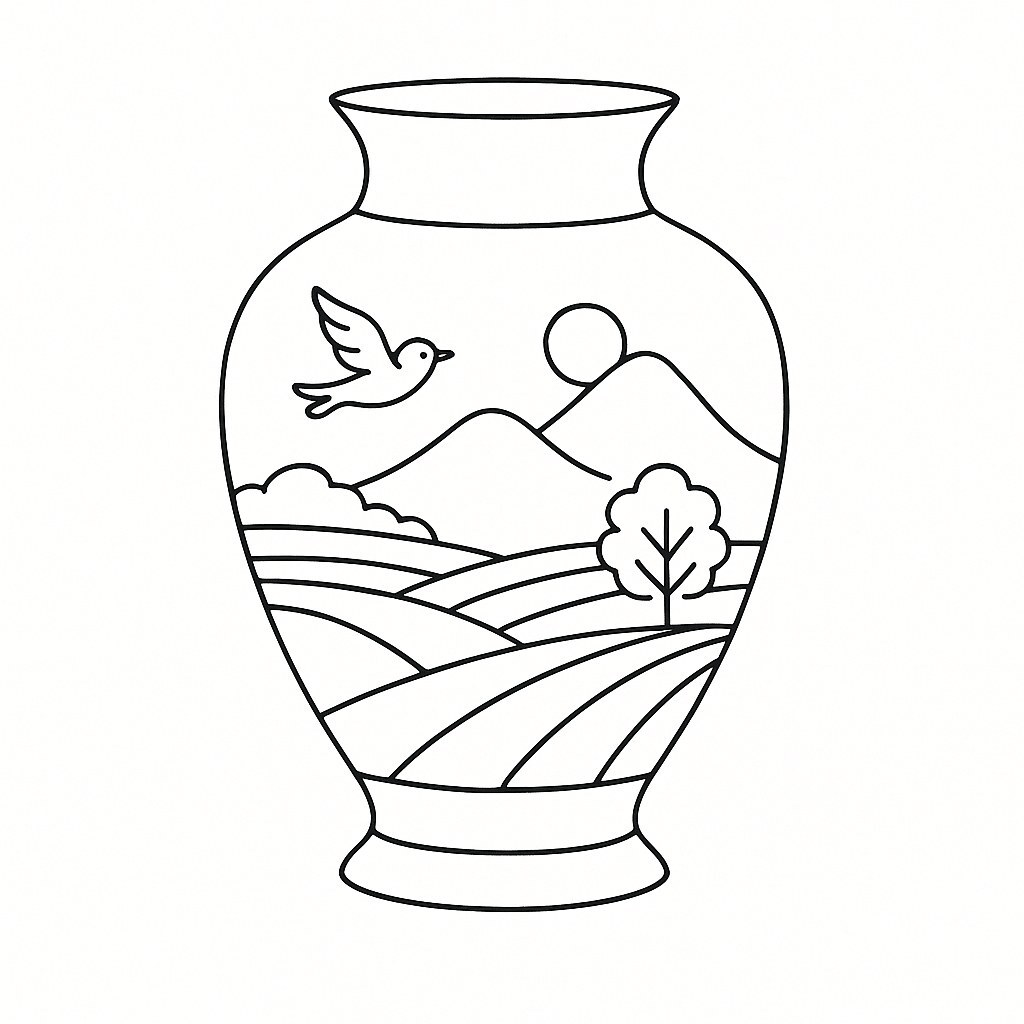 Countryside Landscape Porcelain