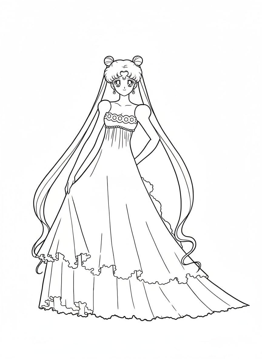 Crystal Moon Princess twirling her magnificent gown