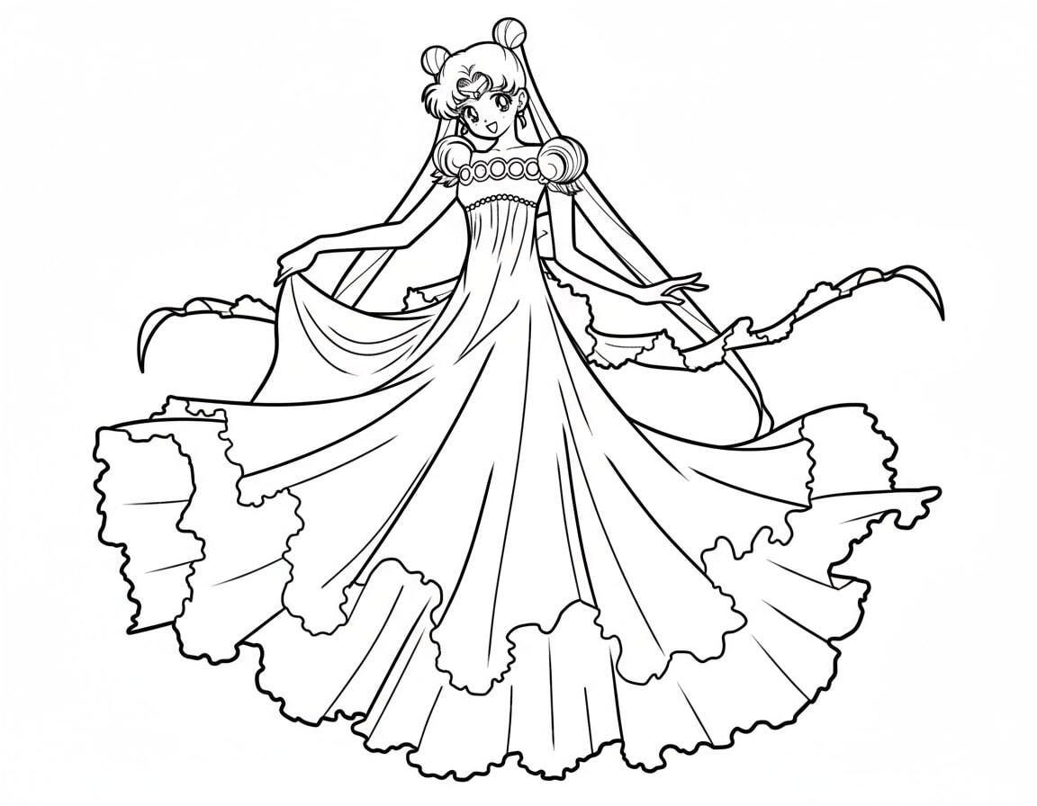 Crystal Moon Princess in a magnificent gown