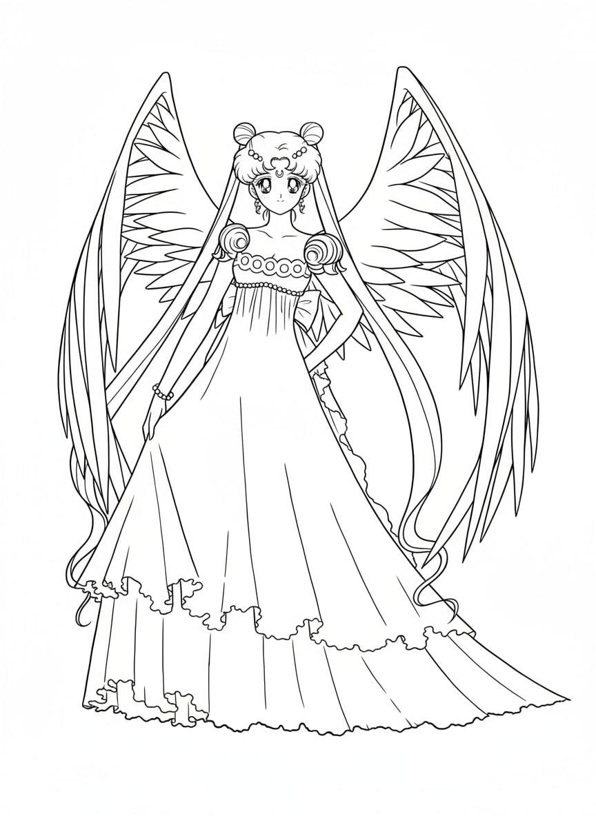 Princess Crystal Moon Smiling Happily
