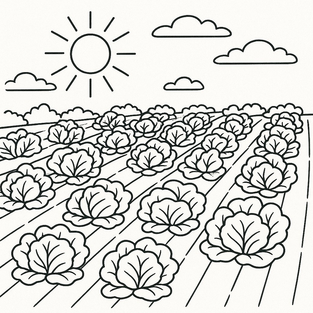 Cabbage in the Garden
