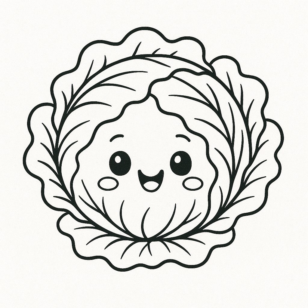 Cute Cartoon Cabbage