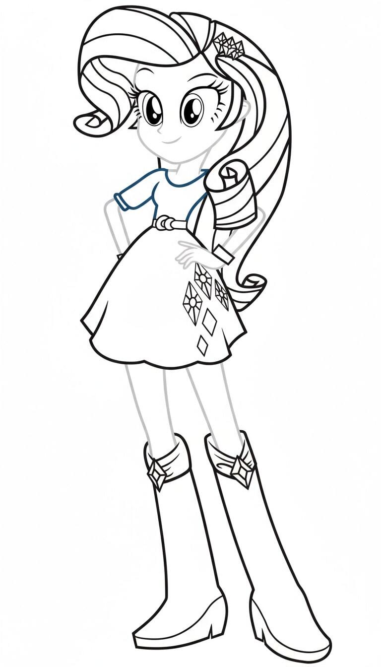 Pony Rarity elegantly holding a teacup