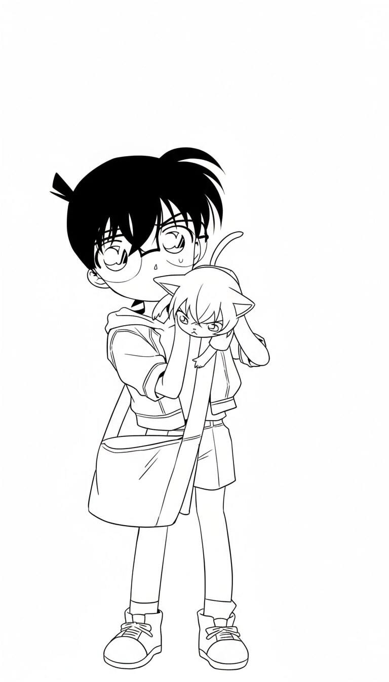 Conan Hugs Haibara Tenderly
