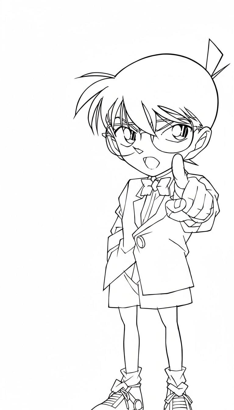 Haibara Crossing Her Arms in Thought