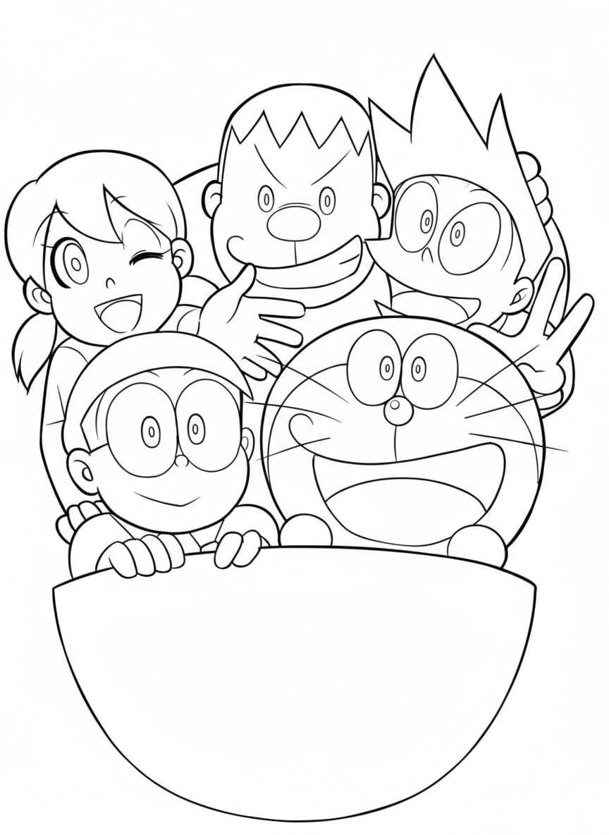 Doraemon and the Gang in the Magic Pot
