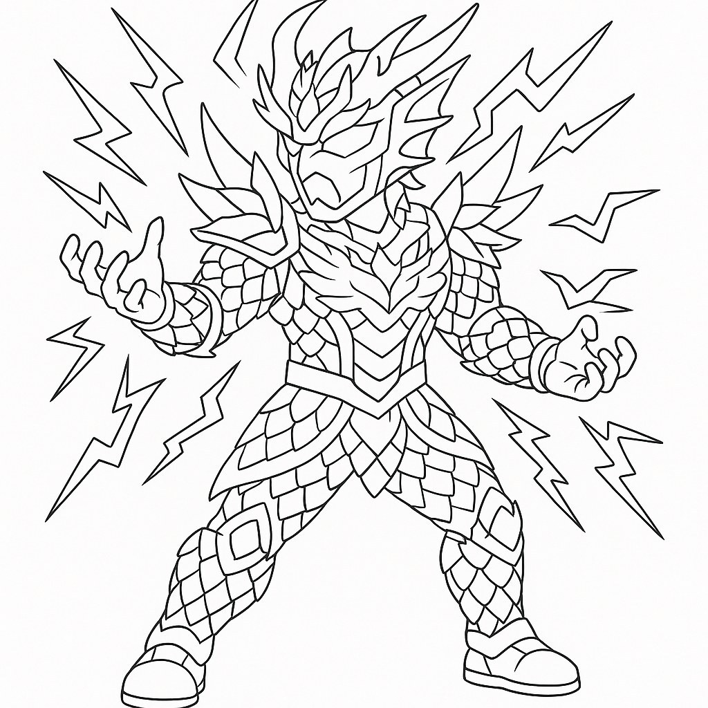 Mythical Thunder Dragon Superhero