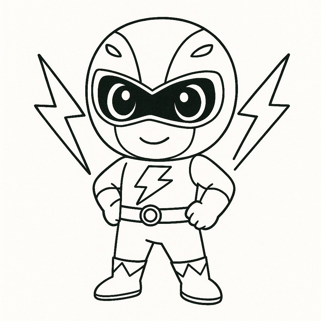 Chibi Thunder Dragon Superhero