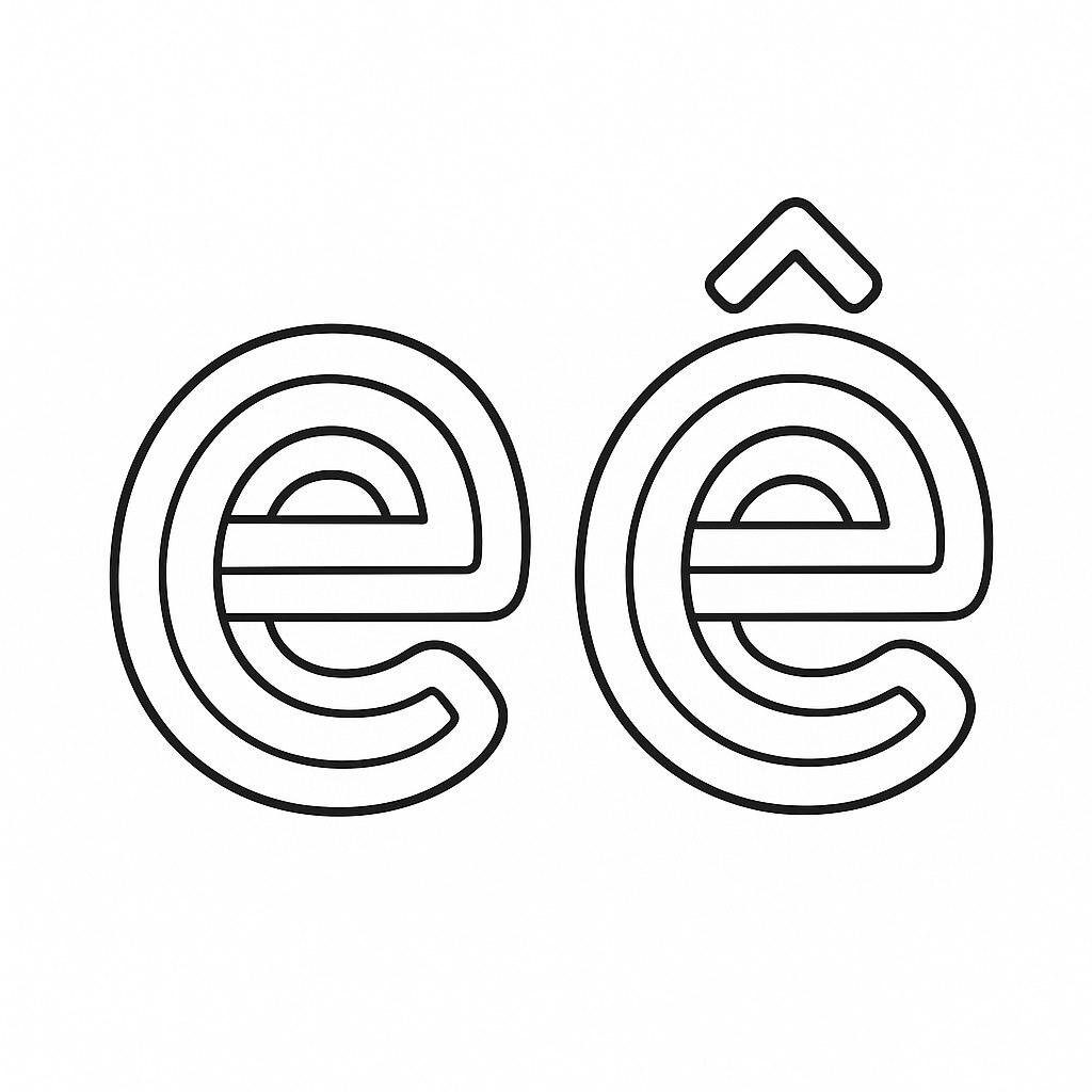 Rainbow Letters e and ê