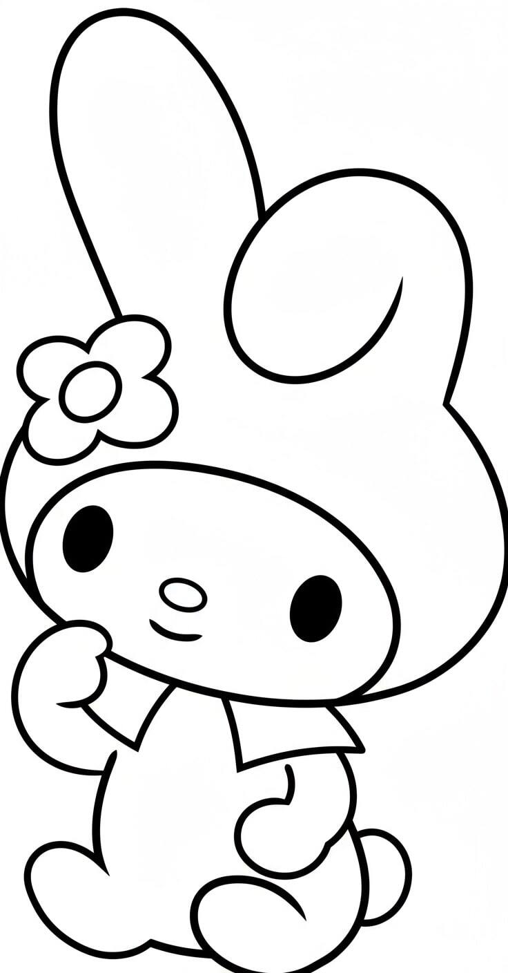My Melody Tilting Her Head and Smiling