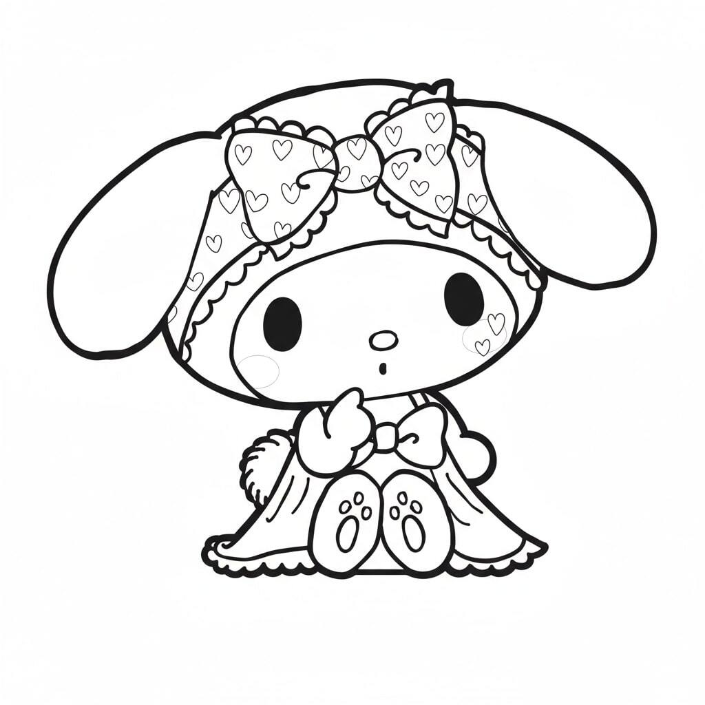 My Melody Wearing a Cute Scarf