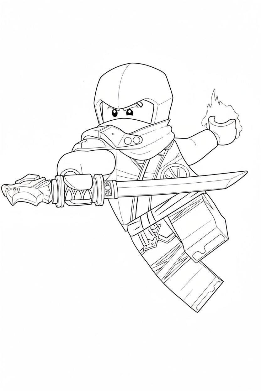 Ninjago Cole Attacking as Fast as Lightning