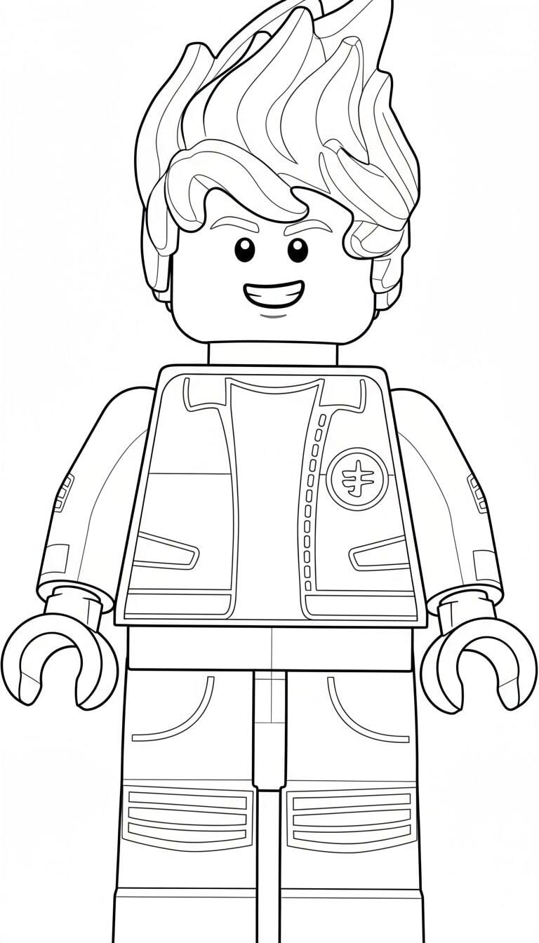 Ninjago Character Lloyd in His Regular Form Smiling Brightly