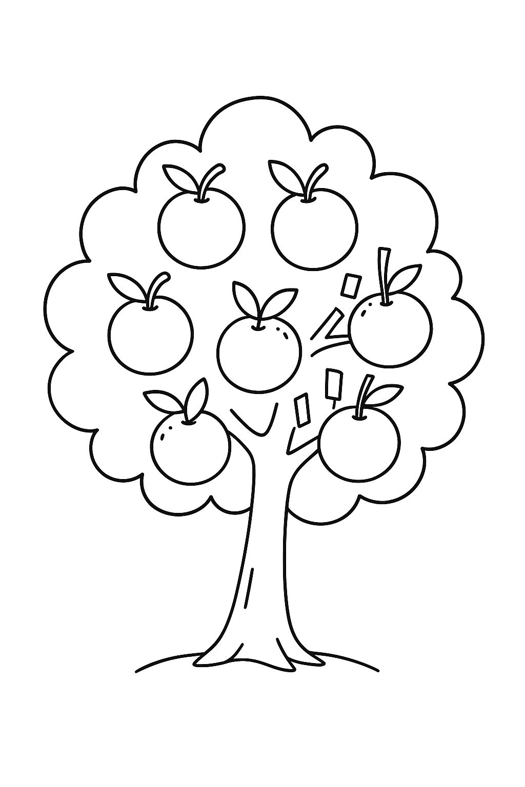 Cartoon Orange Tree