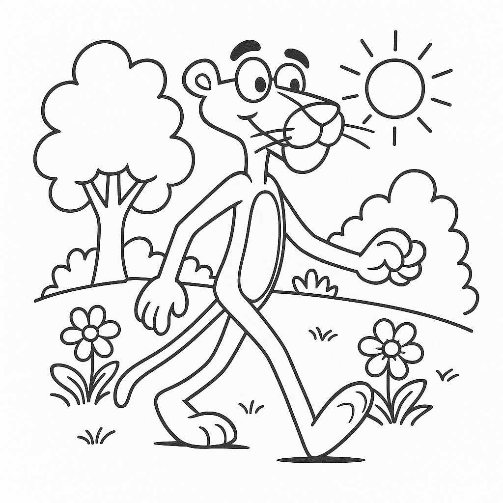 Pink Panther Strolling in the Park
