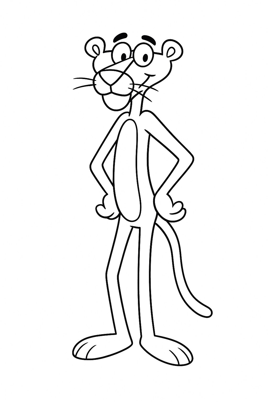 Classic Black-and-White Pink Panther