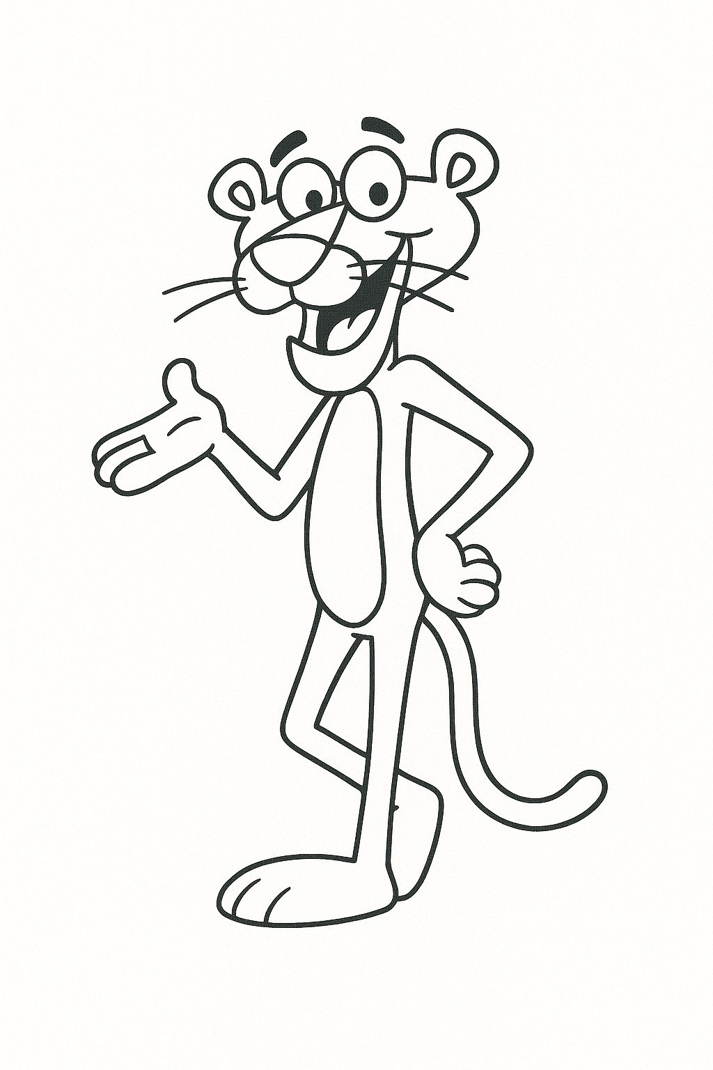 Fun Cartoon Pink Leopard