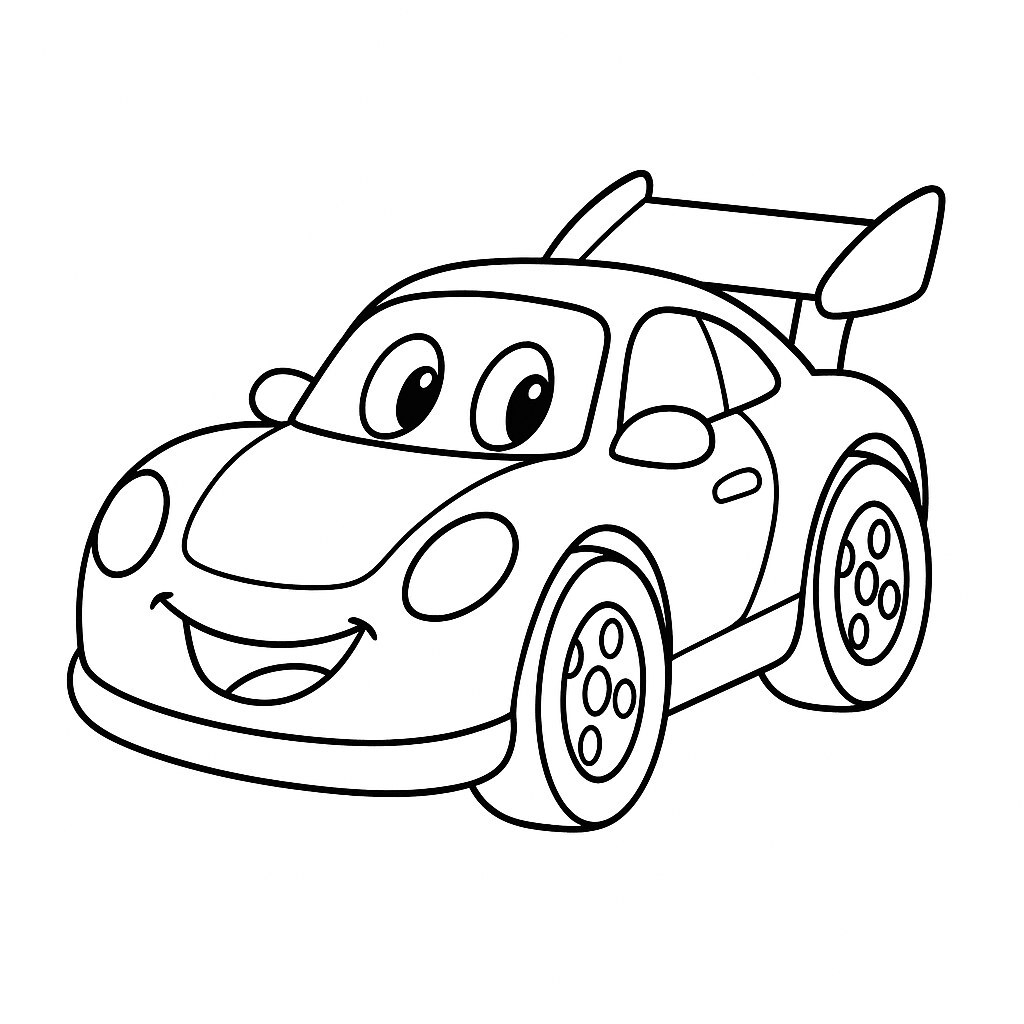 Cartoon Race Car
