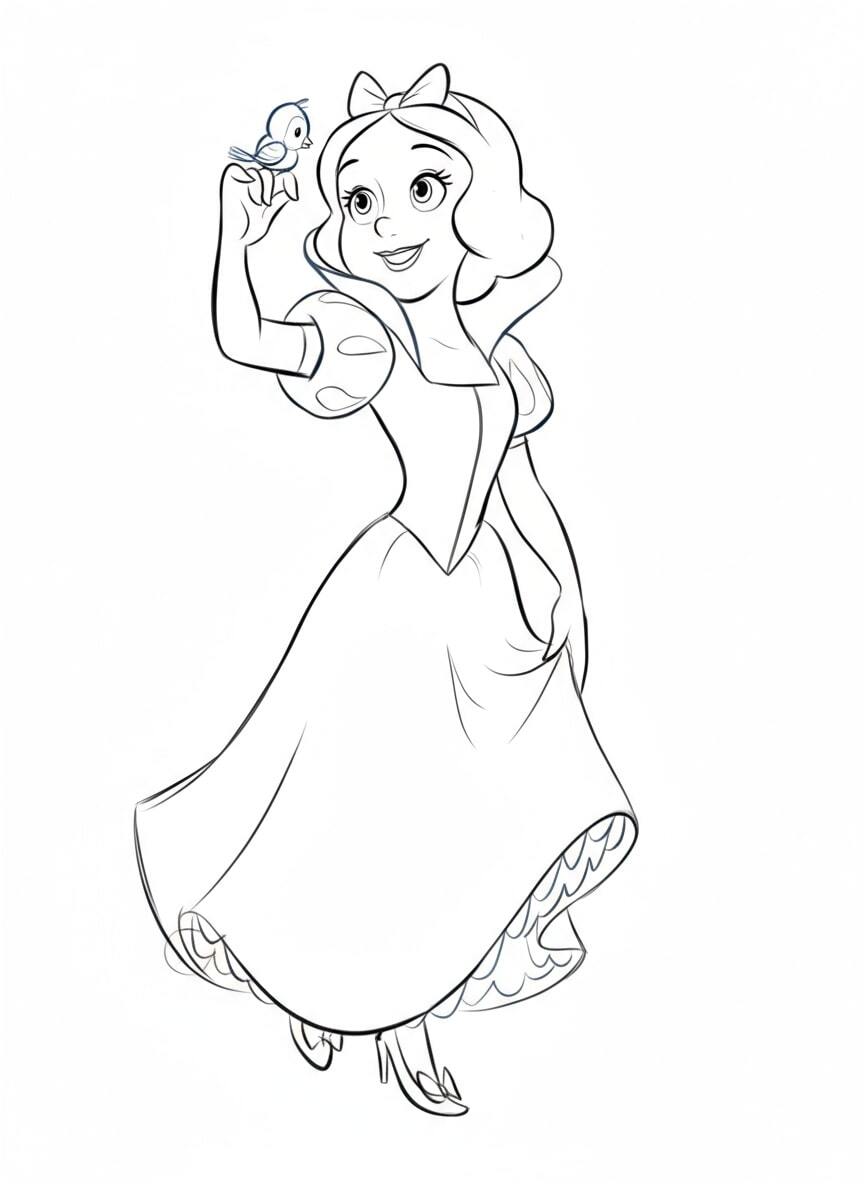 Snow White Waves Hello