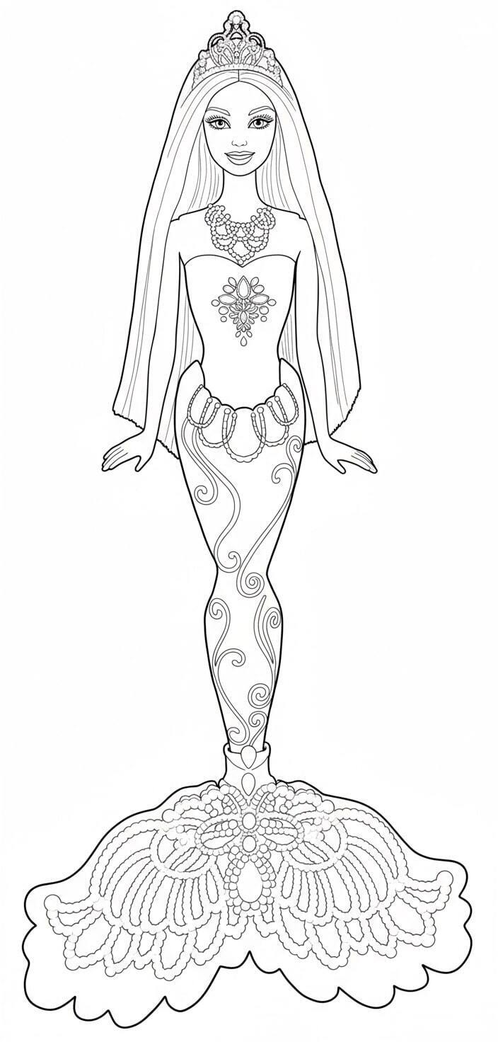 Mermaid Barbie in a Sparkling Seashell Dress
